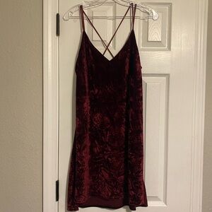 Maroon Velvet Boutique Dress